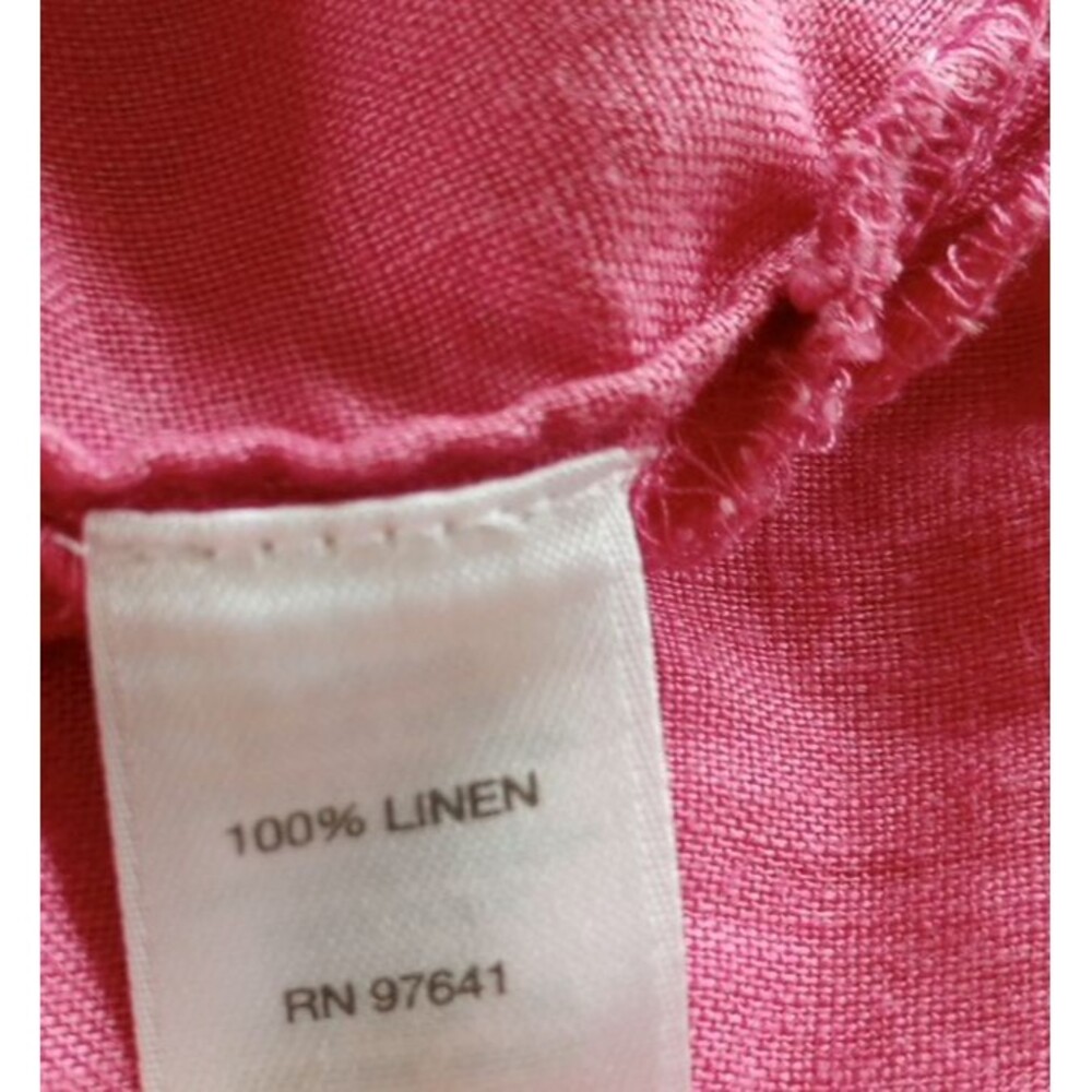 J.Jill Love Linen Tunic Button Front Shirt Pink XL Sleeveless Casual Summer - Picture 10 of 10
